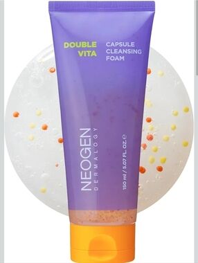 NIB Neogen Dermalogy Double Vita Capsule Cleansing Foam - Purple & Orange